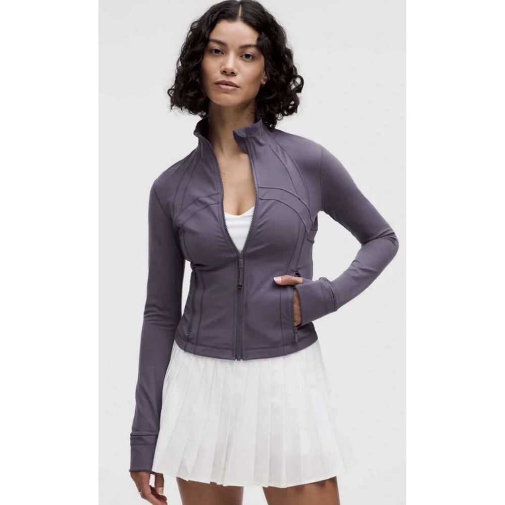 Lululemon Purple Define Jacket Women's 8 Full Zip Fitted Yoga Running Activewear